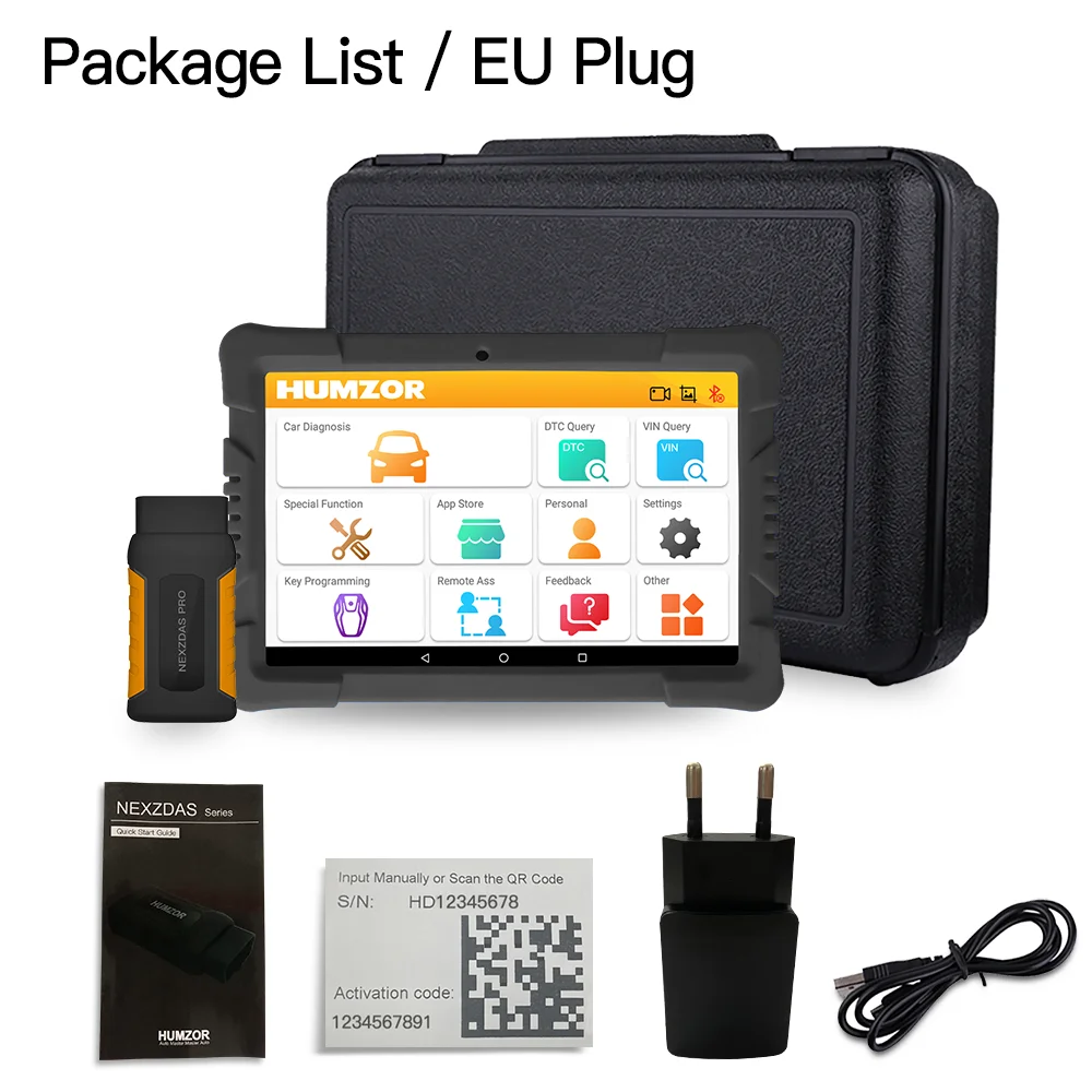 Humzor NexzDAS OBD2 сканер 9 6 дюймов планшет полная система диагностический инструмент OBD