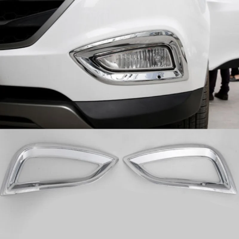 Для Hyundai Tucson IX35 2014 2015 2016 внешний ABS Хром передний светильник крышка лампы