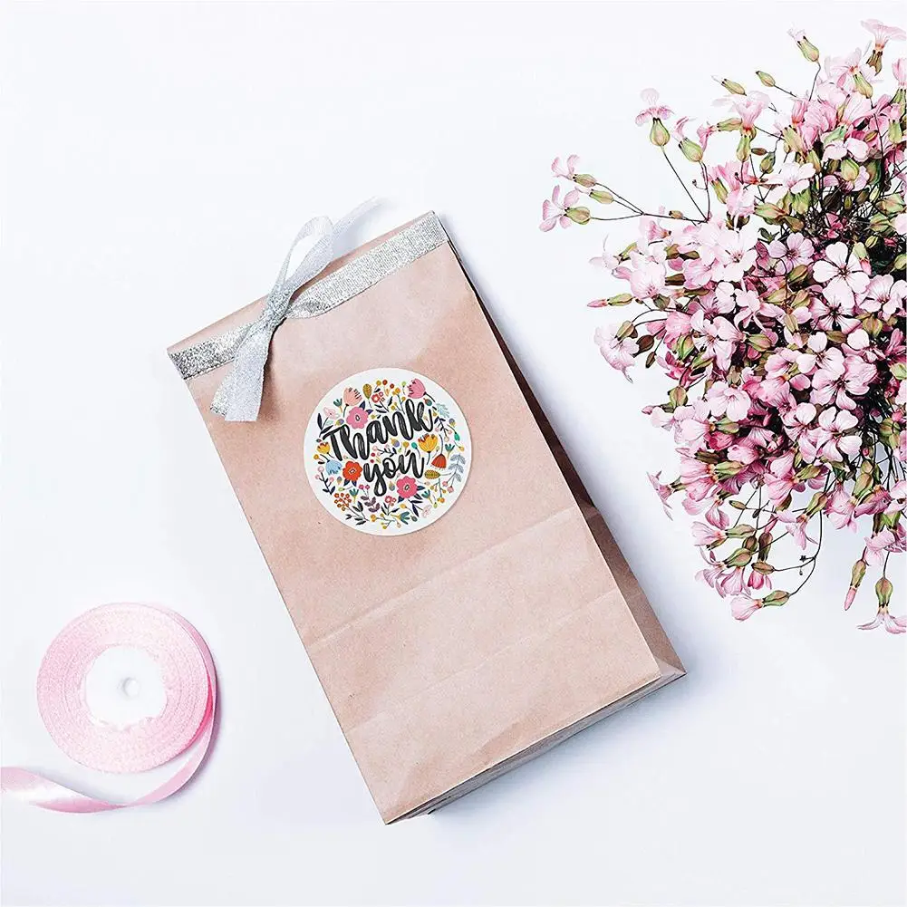 Наклейка спасибо 500 шт в рулоне 1 дюйм клейкая этикетка Скрапбукинг для конверта