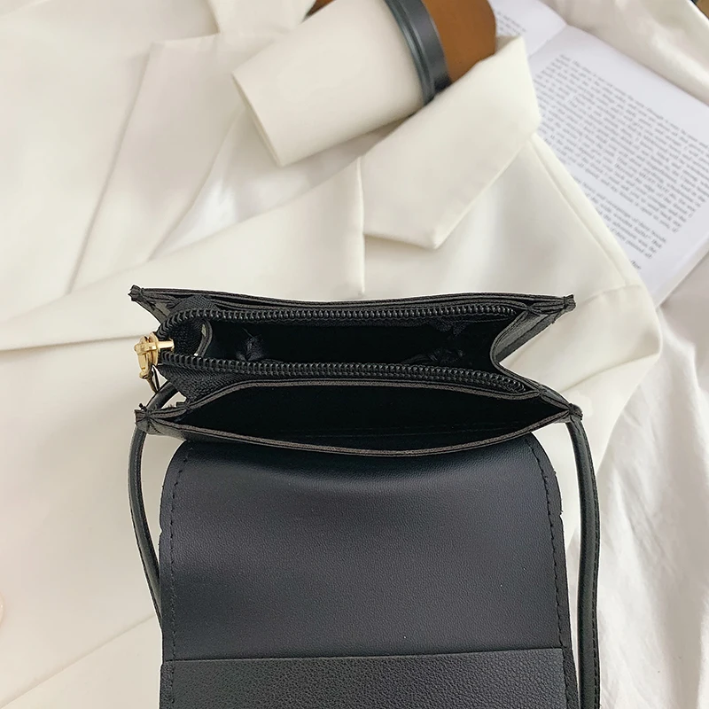 

Women Bags Crossbody Bag for Ladies New Fashion Flap 2021 Female Shoulder Bags Flower Phone Bag Pu Leather Purses and Handbags