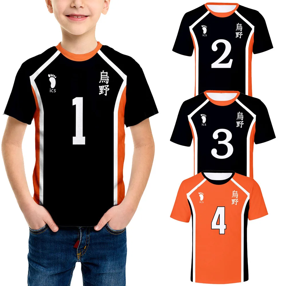 SONSPEE летние детские спортивные с коротким рукавом 3D принтом Haikyuu! Детская