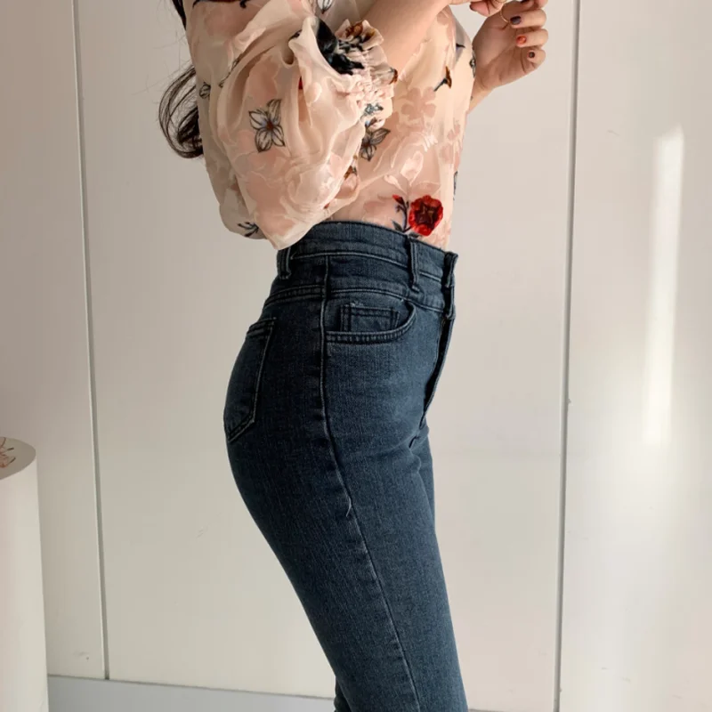 

Floral Chiffon Shirt Woman Korean Long-sleeved Transparent Loose Shirt Women Retro Slim Fit Mesh Shirt Women's 2021