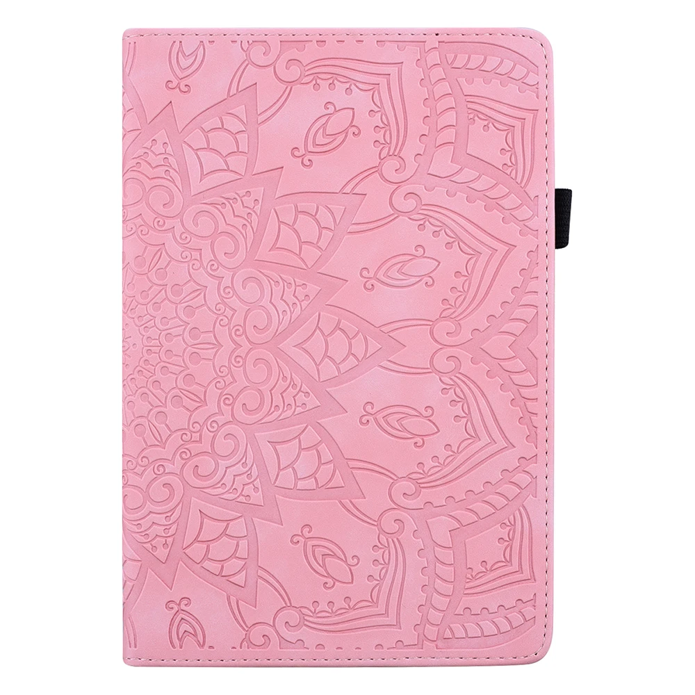 Pink Чехол для планшета в стиле ретро для, ipad 10,2, чехол из искусственной кожи s, смарт-чехол, авто спящий стенд, функция поддержки, тисненый узор - Цвет: Pink