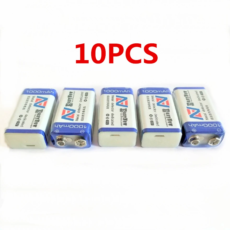 Перезаряжаемый аккумулятор 10 шт./лот 1000 мА · ч 9 В USB литий-ионный перезаряжаемый