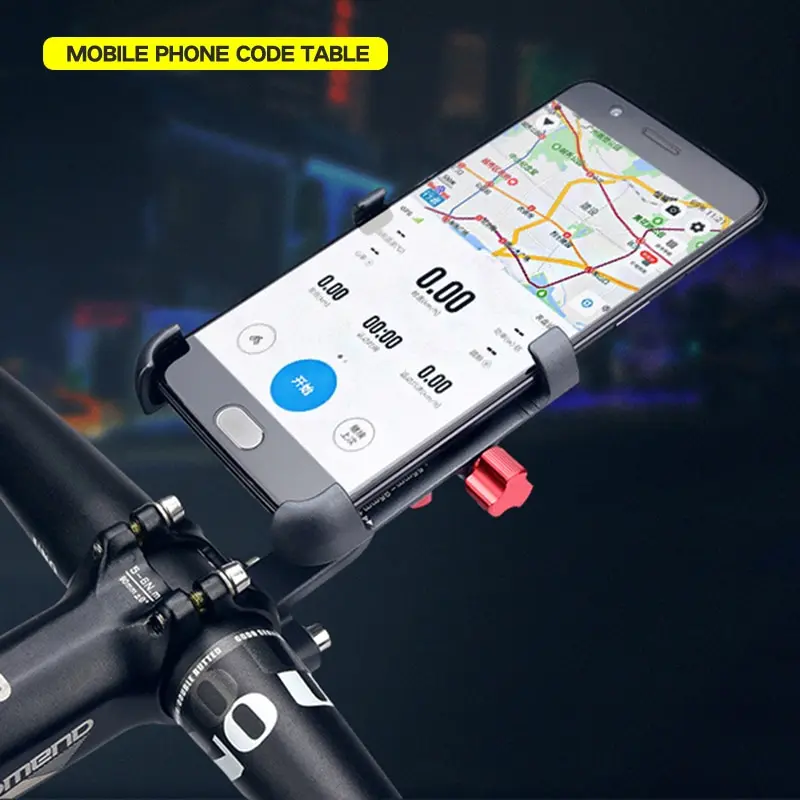 

Promend Non-Slip MTB Phone Stand Cycling Accessories Aluminum Alloy Bike Adjustable Bicycle Phone Holder for Bike