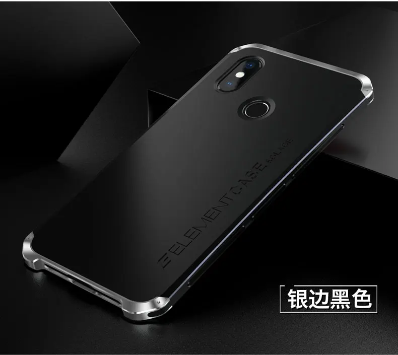 Глобальный противоударный защитный чехол для Xiaomi Redmi Note8 Pro чехол Роскошный металлический каркас жесткий \ Матовый ТПУ чехол для Redmi Note 7 6 Pro mi9 Coque - Цвет: black silver