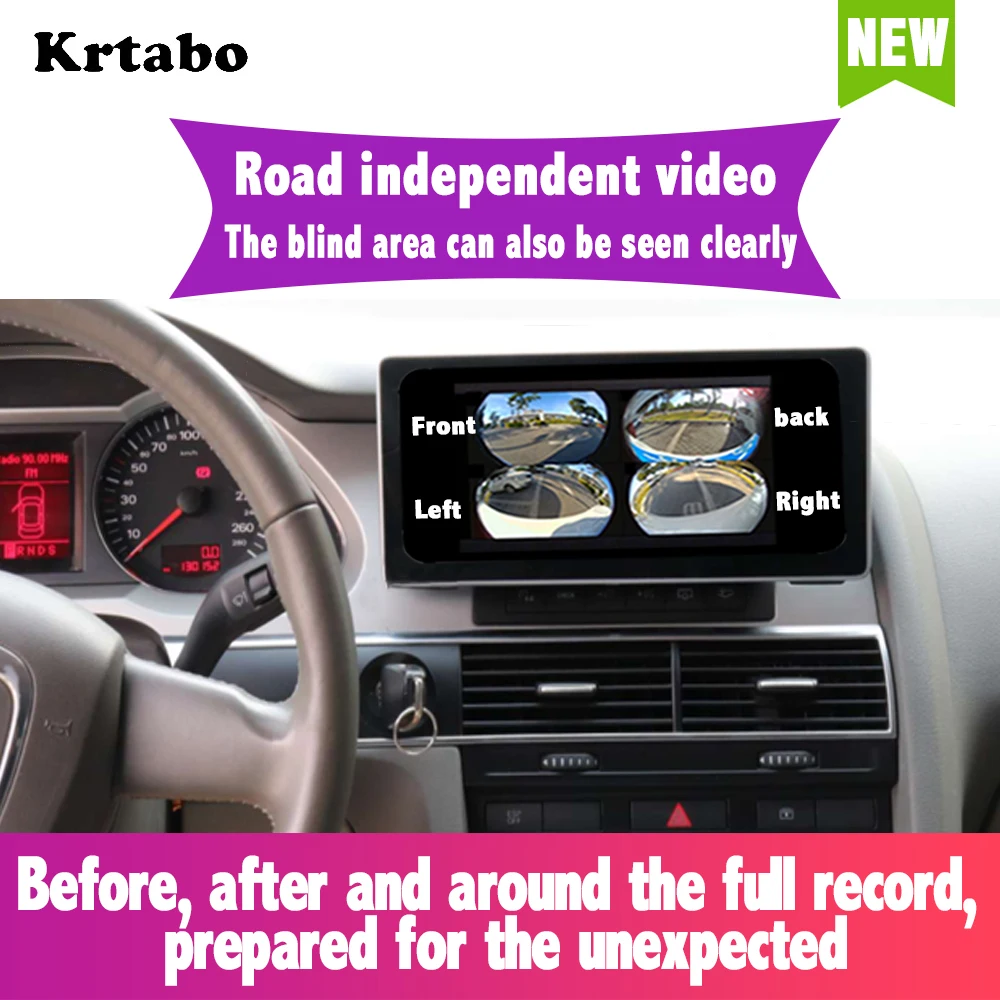 

10.25 inch Android 10.0 Car radio navigation BT WIFI Multimedia player Navigation 360 camera for Audi A6L 2005-2012