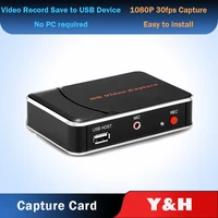 ezcap 1080p 30fps hd video capture card hdmi compatible game capture with mic in for blue rayset top boxcomputergame box