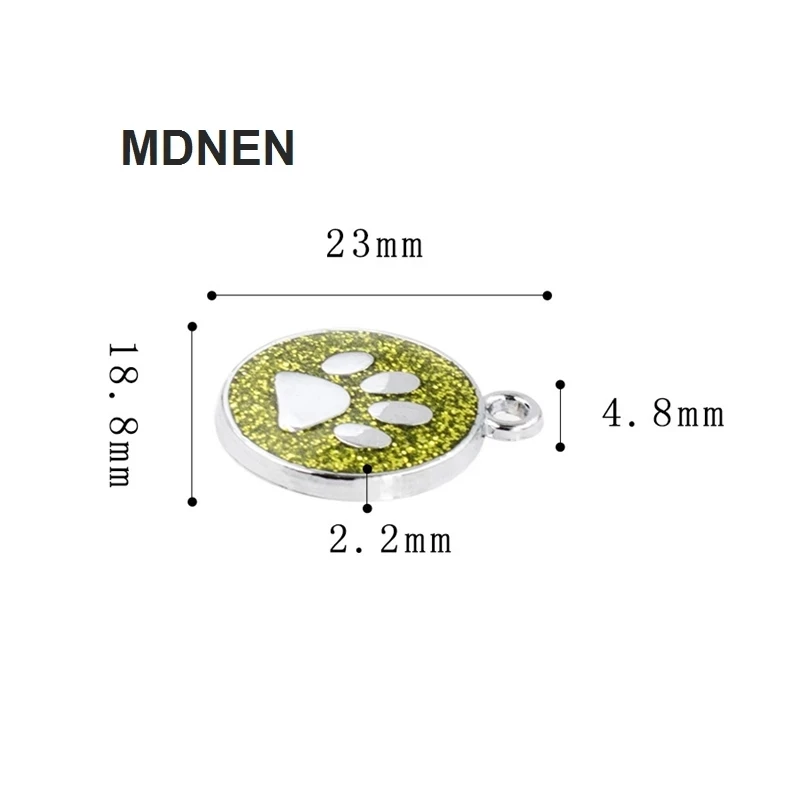 

50pcs, Paw Print Hang Pendants Fit Necklaces DIY accessory zinc alloy