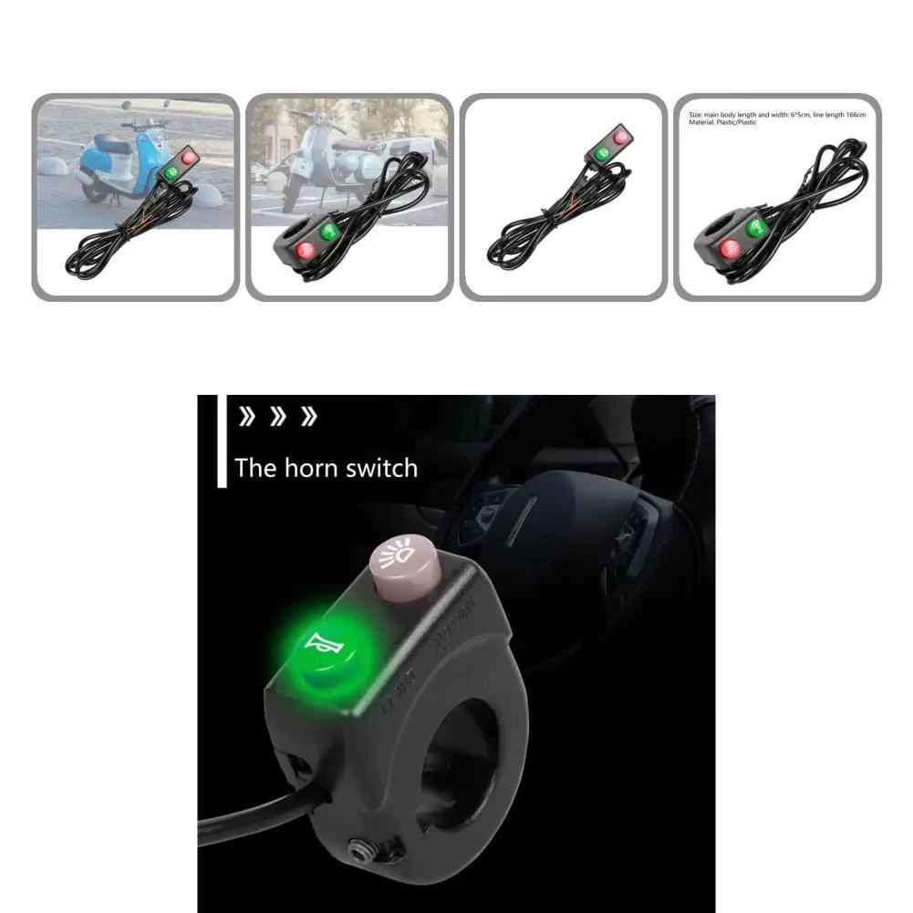 

Electric Bike Switch Convenient Stable Wear Resistant Headlight Horn Switch Headlight Horn Switch Bicycle Switch