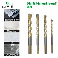 4pcs 6 8 10 12mm multi functional glass drill bit triangle bits for ceramic tile concrete brick metal stainless steel wood 02071