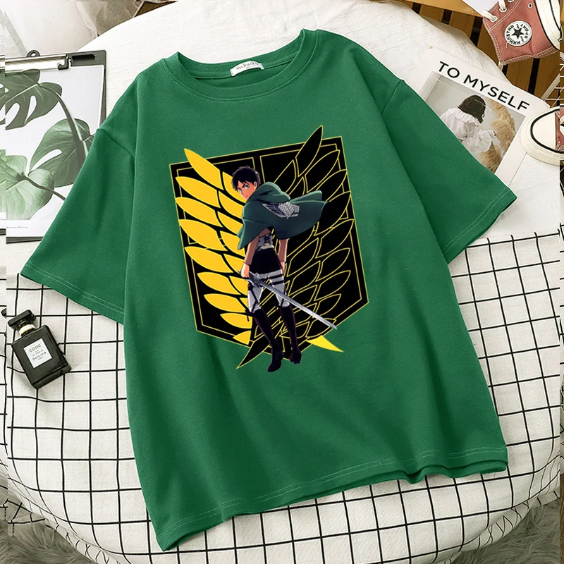 

Attack On Titan Shingeki No Kyojin Women T Shirt Ulzzang Brand Harajuku TShirts Oversized Tumblr Round Neck Top Short Sleeve Tee