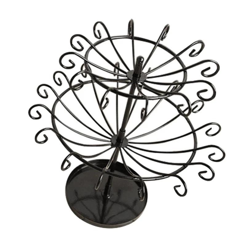 

Вращающийся органайзер для ювелирных изделий, железная подставка для демонстрации ювелирных изделий, подставка для ювелирных изделий, дер...