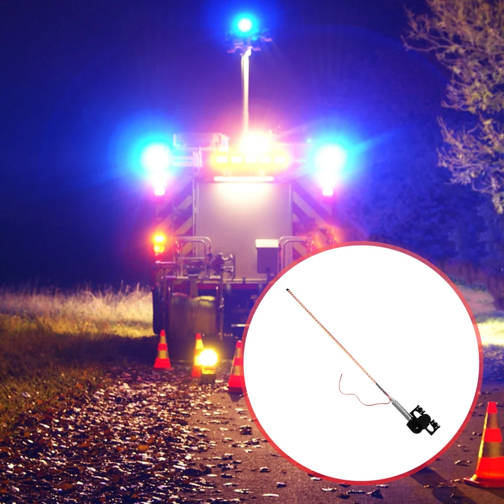 L&aacute;tigo de luces LED de 100cm, 12/24V, para cami&oacute;n, Streamer, l&aacute;mpara de antena, luces de advertencia RGB-4