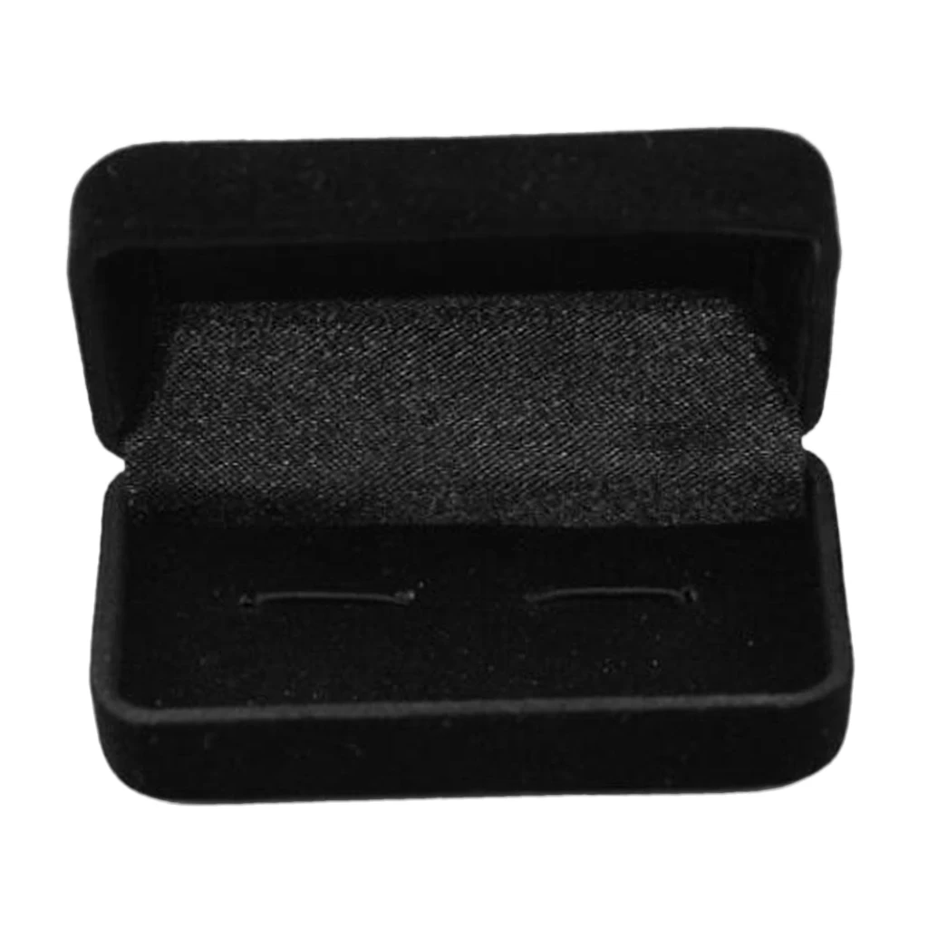 

Men Black Cufflink Cuff Link Storage Gift Box Jewelry Display Case 7.5x4x3cm