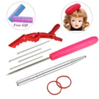 Набор инструментов для восстановления кукольных волос, зажимы для волос для новорожденных, иглы для корнечения, аксессуары для изготовления париков
