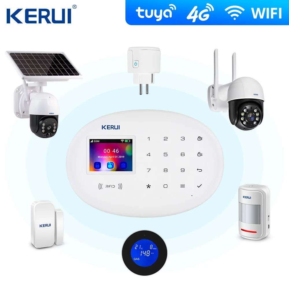 For Home Security Alarm Tuya Camera Solar Siren