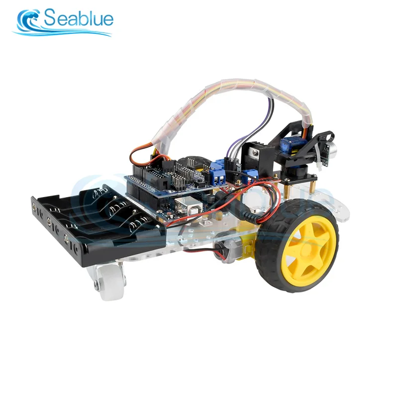 2WD Ultrasonic Module New Avoidance Tracking Motor Smart Robot Car Chassis Kit Speed Encoder Battery Box For Arduino | Инструменты