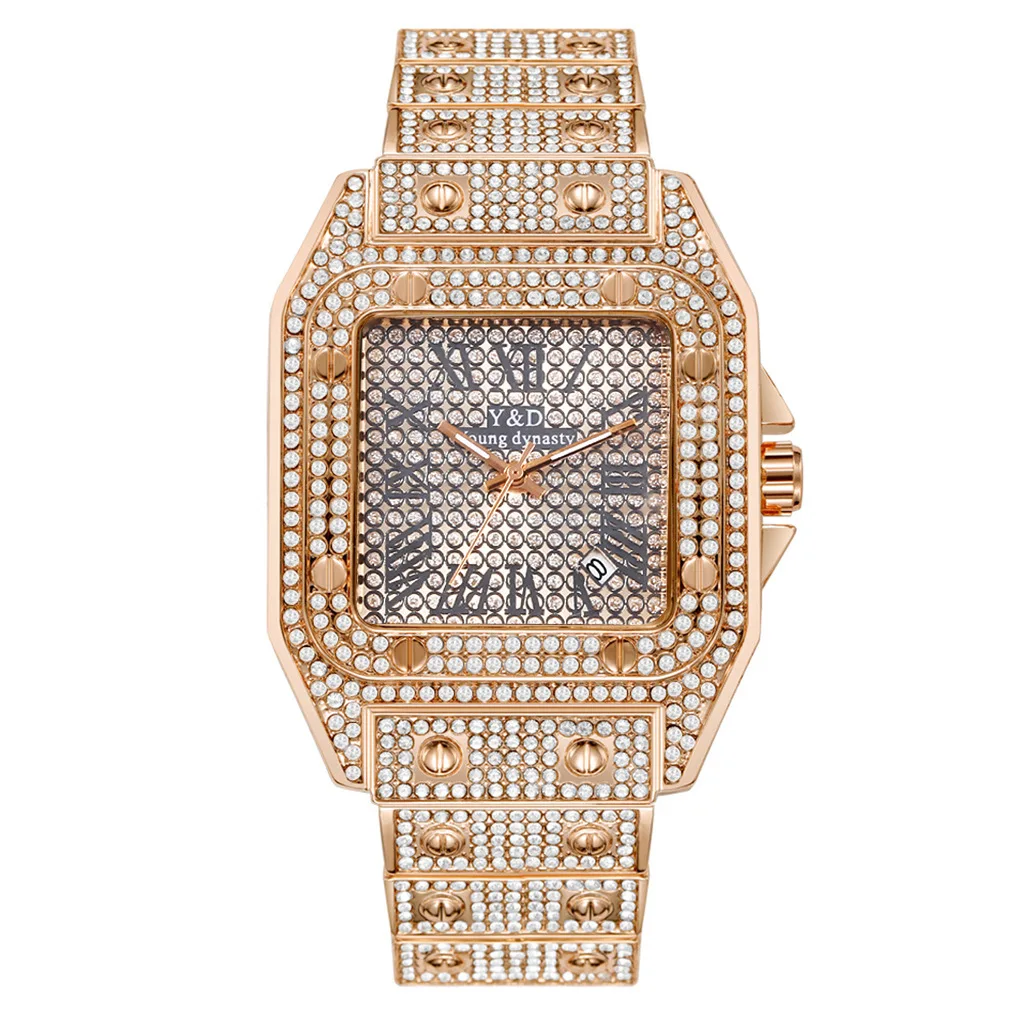 Часы наручные женские кварцевые из нержавеющей стали квадратные Роскошные