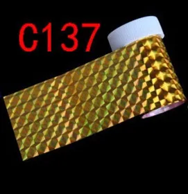 C137 233 Тип 4*100 см голографические наклейки из фольги для переноса ногтей слайдер Радужная зимняя наклейка s для маникюра Nailart украшения(2 - Color: C137