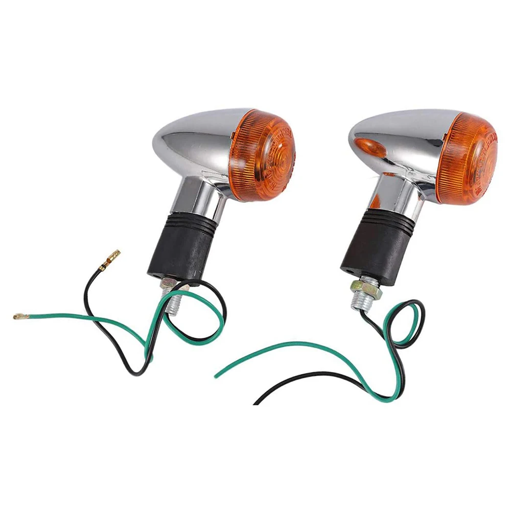 Топ 2X Универсальная пуля мотоцикл указатель поворота фонари янтарного цвета