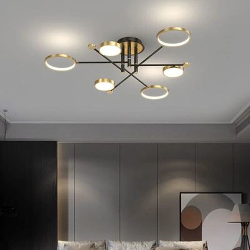 

Modern minimalist living room lamp light luxury art Nordic restaurant chandelier