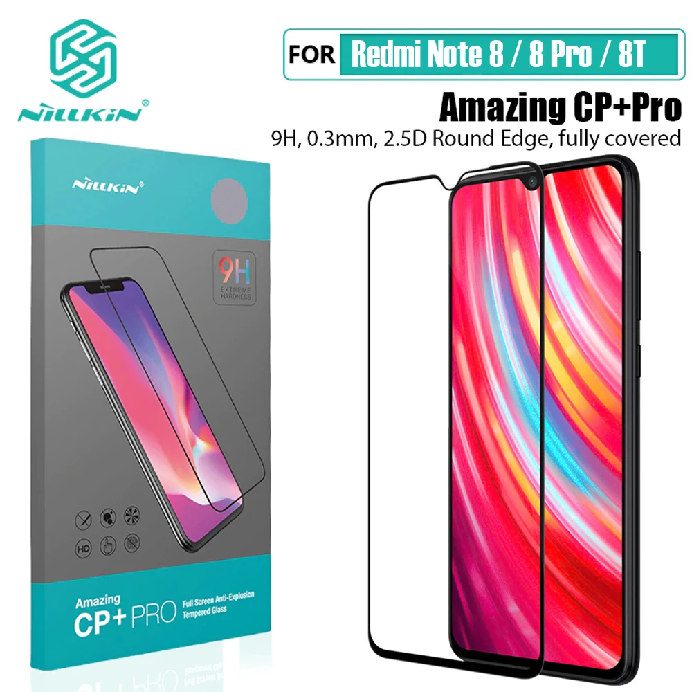 CP Pro Glass Nillkin полное покрытие стекло для XiaoMi Redmi Note 8 pro 2.5D CP+ Pro Закаленное стекло пленка для Redmi Note 8 pro Защитная пленка для экрана - Цвет: CP Pro Glass