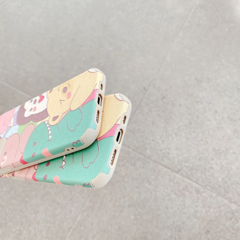 

Creative cute animal silicone phone case for iPhone11 12Pro Max mini X XR XS XSMax 8 7PluS anti-fall protective back cover