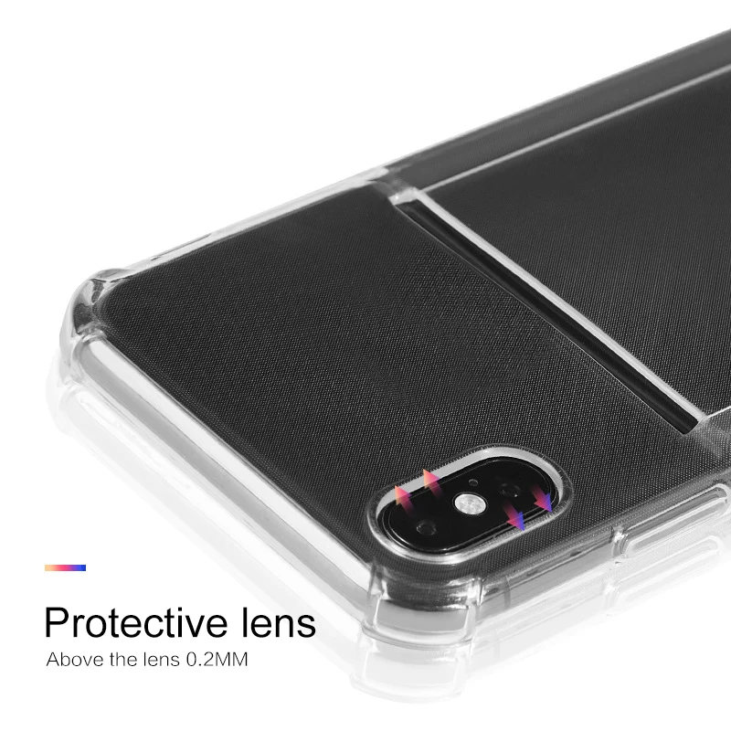 Бумажник для карт чехол телефона из ТПУ с изображением ID кредитных и отделениями