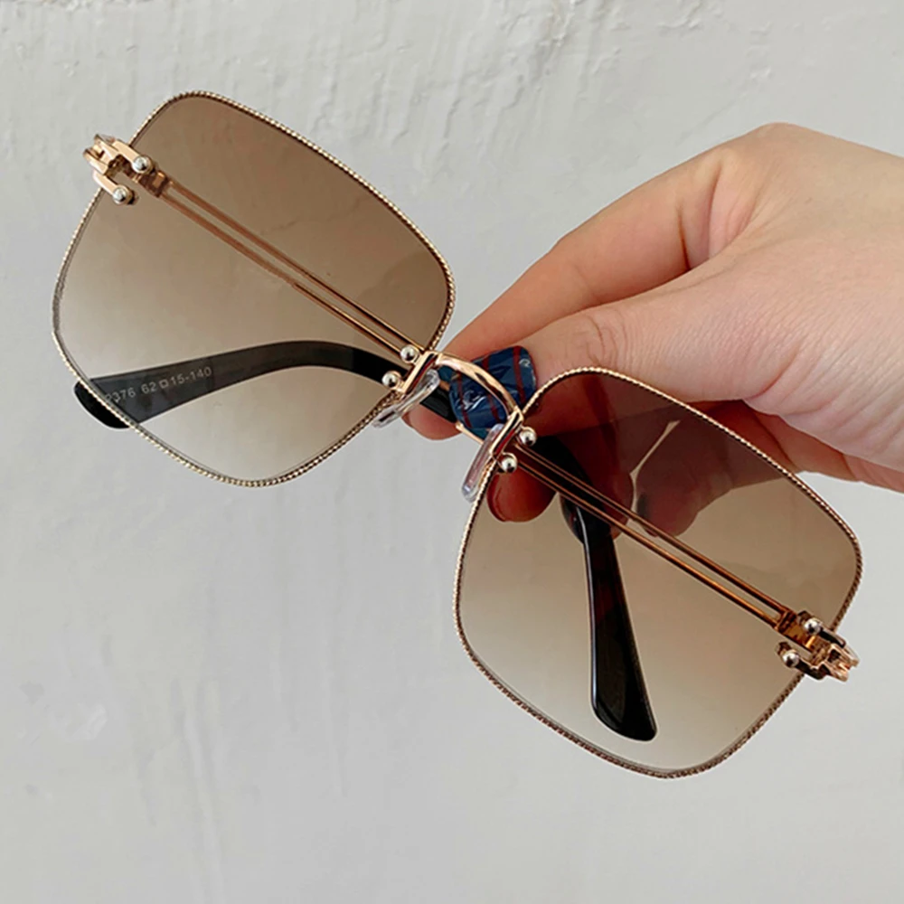 Модные квадратные женские солнцезащитные очки роскошные дизайнерские новые в