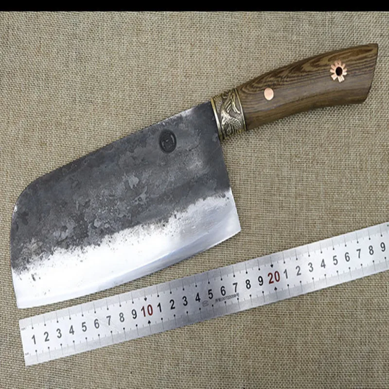 Китайский кухонный нож шеф-повара из высокомарганцевой стали кованое лезвие с