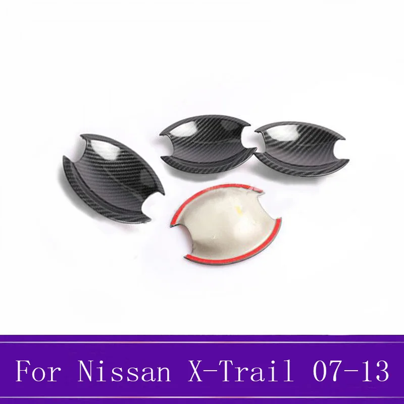 4/8 шт. ABS углеродного волокна дверная ручка Кепки крышка/внутренний и внешний