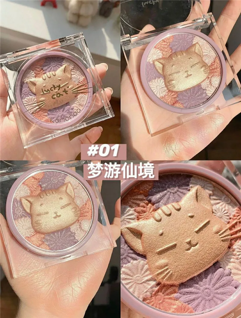 

Glitter Powder Palette For Face Contour, Blush, Bronzer, Brightening, For Skin