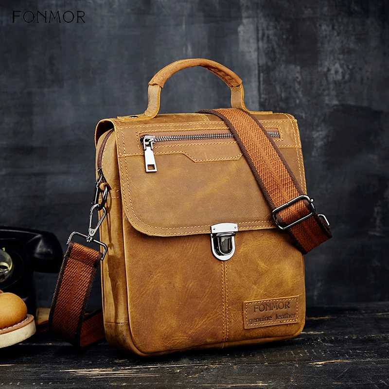 Мужская деловая сумка Кроссбоди из натуральной кожи| |