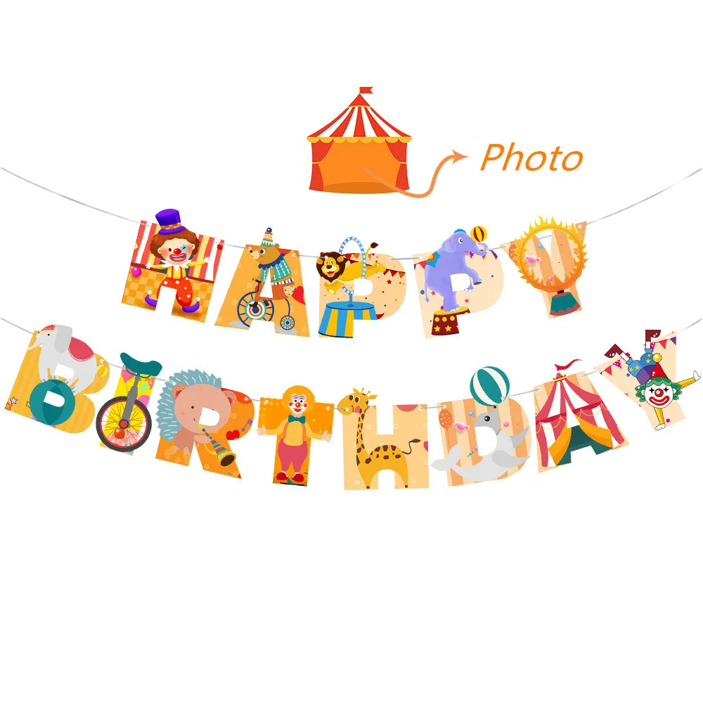 Baby Shower вечерние украшения карнавальный костюм мультфильм цирк животных фото