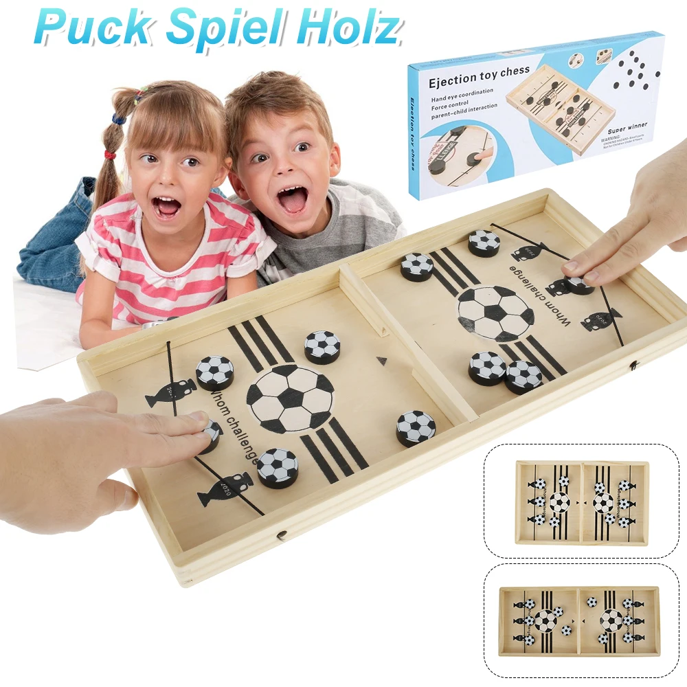Быстрый слинг шайба смешная настольная игра деревянная Футбол стол Хоккей