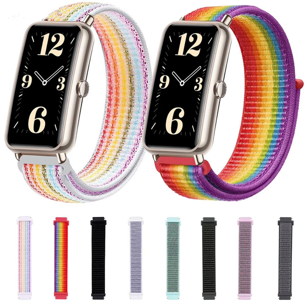 

Nylon Loop Strap For Huawei Watch Fit Mini Smart Band Woven Men Breathable Bracelet Belts For Huawei Fit Mini Correa Wristband