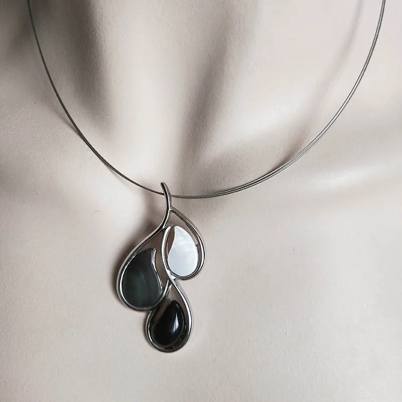 2019 Silver New 3 drops rhinestone for Women Pendant Necklace Gift Ethnic Bohemian Choker drop shipping | Украшения и аксессуары