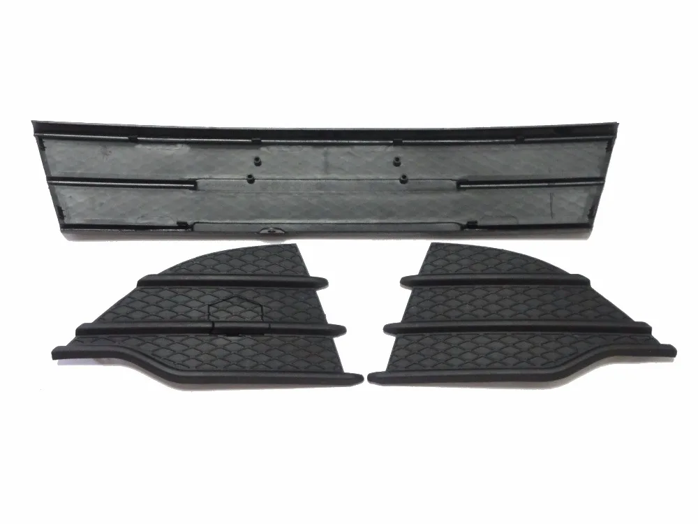 1 комплект сатиновая Черная передняя средняя решетка бампера с боковой решеткой