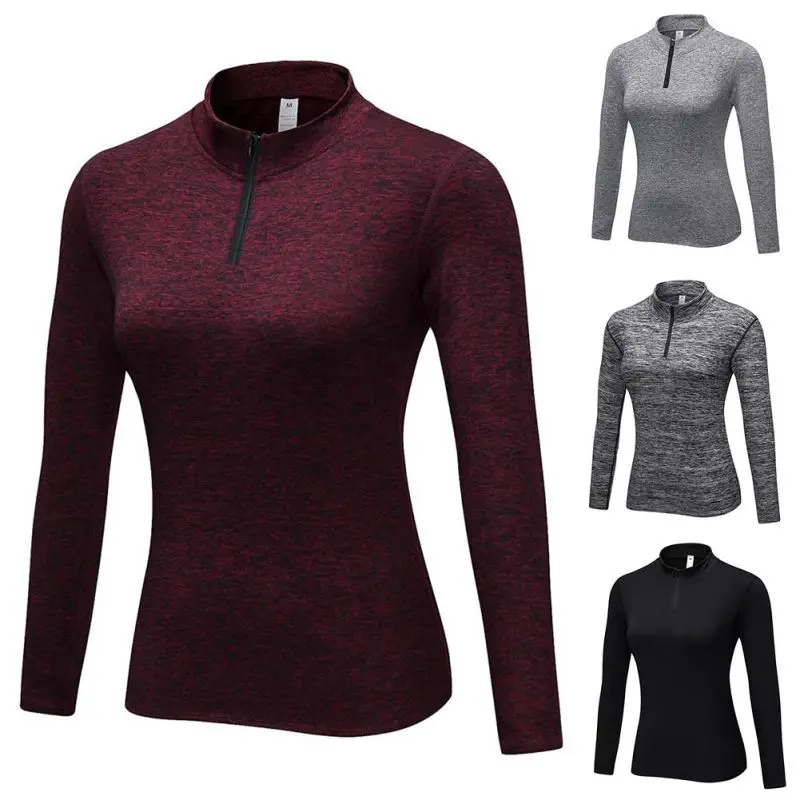 Женские зимние эластичные плотные облегающие топы с высоким воротником и