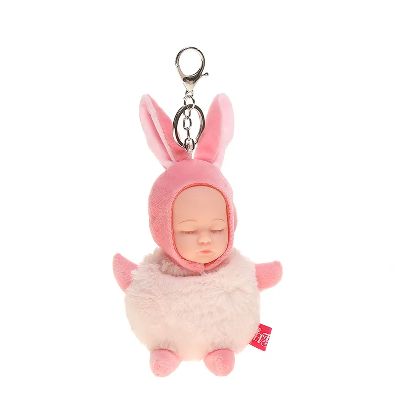 

15CM Plush Sleeping Cute Doll Key Chain Creative Cartoon Vinyl Doll Bag Charm 15cm Keychain Baby Doll Toy bjd doll kids toys