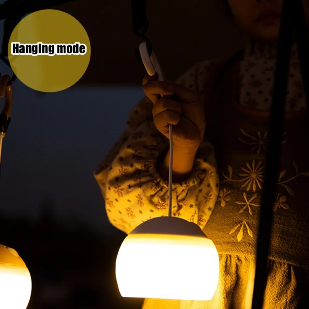 

Portable LED Camping Lamp USB Charging Outdoor Emergency Light Multifunction Three Brightness Hook Home Party Atmosphere Lamp