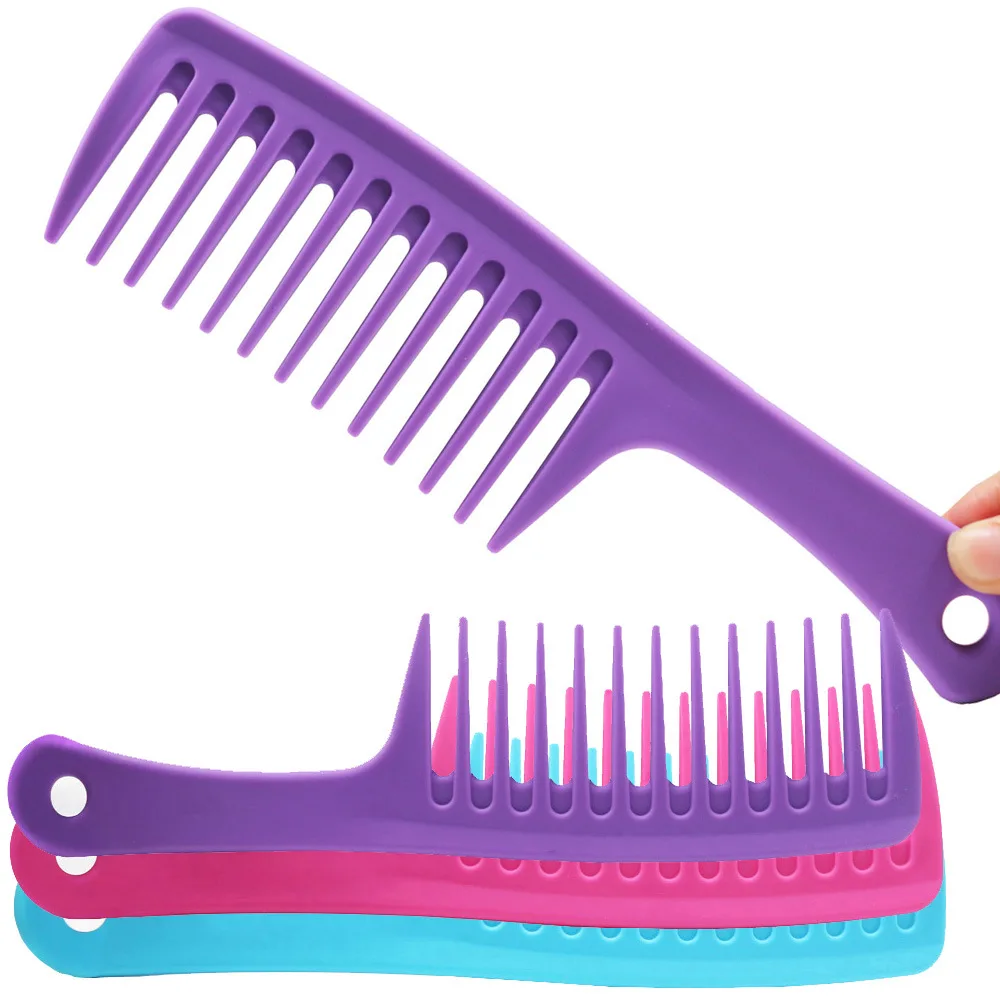 Расческа для парикмахерской из АБС пластика с прямой ручкой большого размера