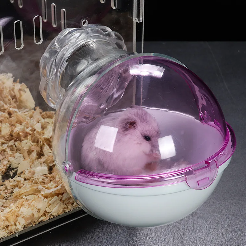 

Hamster Toilet Hamster Mouse Gerbille Pet Bathroom Cage Box Bath Sand Room Toy Acrylic House 3 Colors Small Pet Supplies