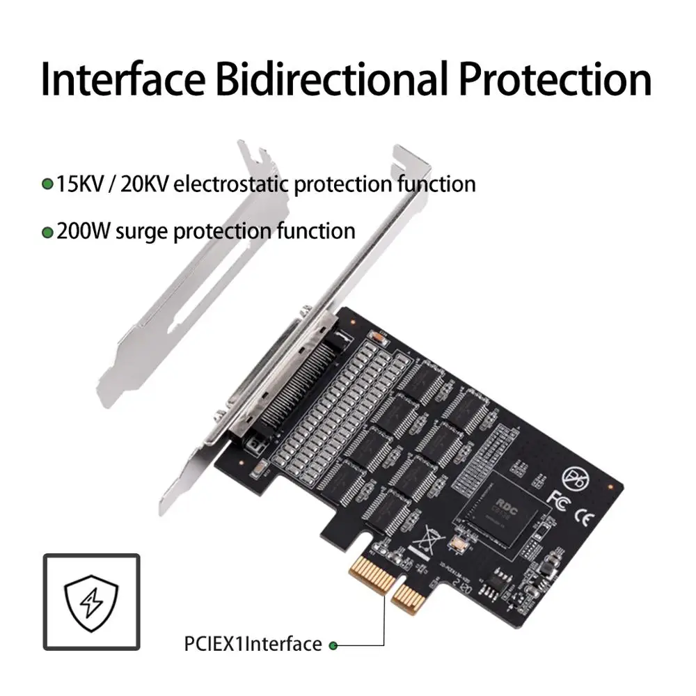 iocrest pcie 8 портов rs232 db9 последовательн