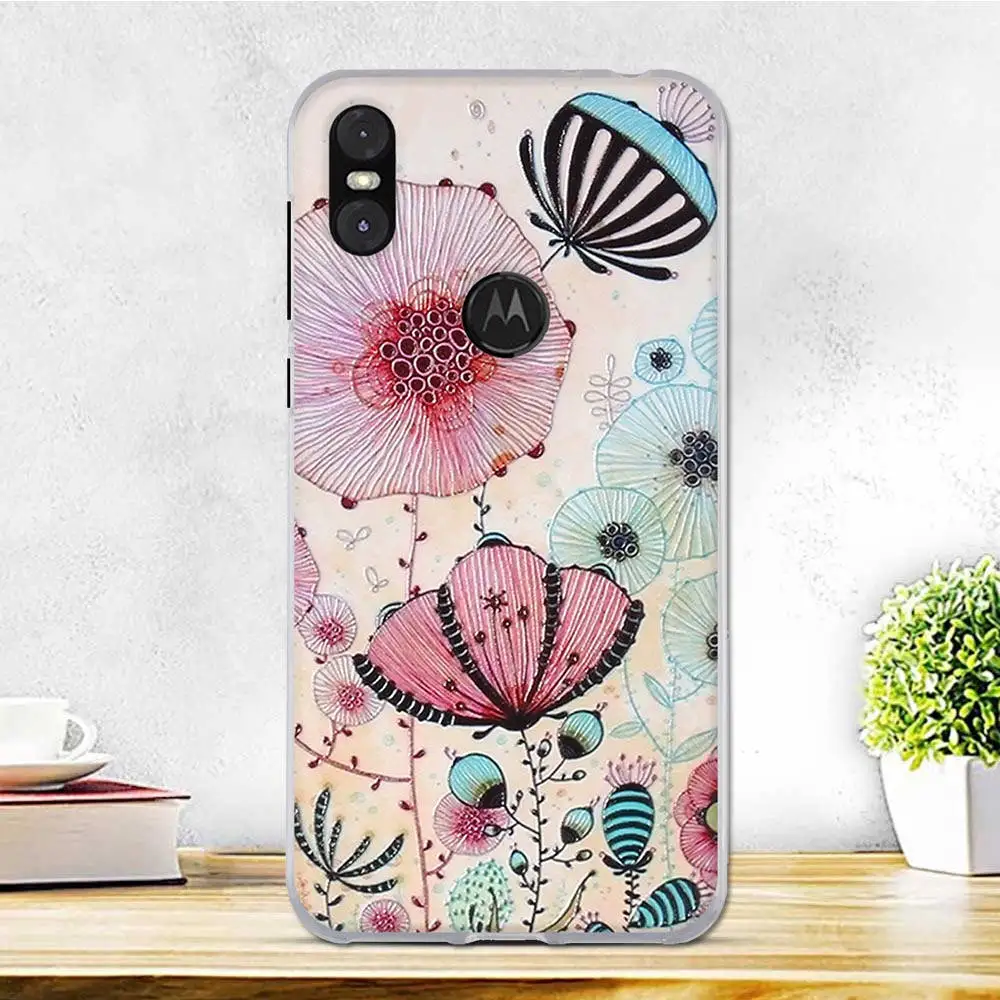 Чехол для Motorola One, силиконовый мягкий ТПУ чехол для мобильного телефона, милый бампер, черный чехол для Fundas Moto P30 Play, чехол для телефона