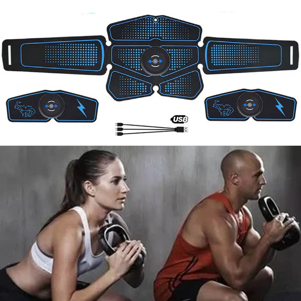 . Тренажер EMS стимулятор мышц массажный пояс для брюшного пресса