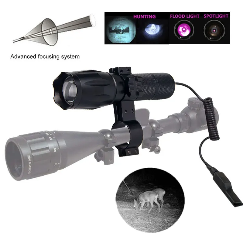 940nm ИК охотничий светильник тактическая лампа с зумом инфракрасная ночного