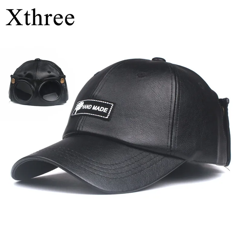 Xthree новая осенне зимняя женская шапка из искусственной кожи кепка шлем летчика