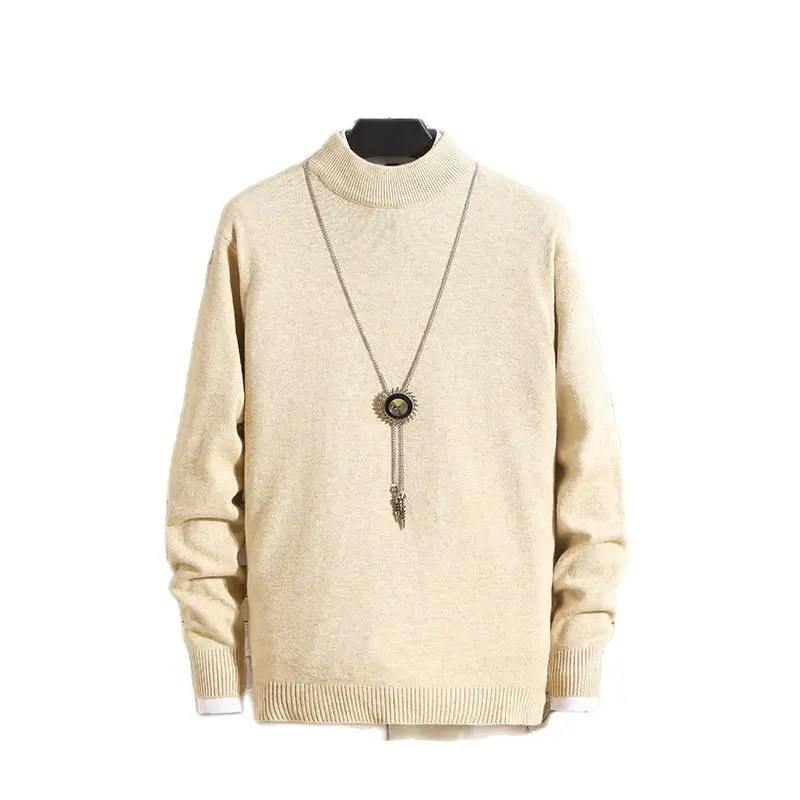 

Autumn Winter Men's Thermal Long Sleeve Roll Turtleneck T-Shirt Solid Color Tops Male Slim Basic Stretch Tee Top